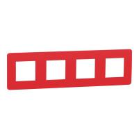  Plaque finition Rouge/Blanc 4P 
