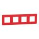  Plaque finition Rouge/Blanc 4P 